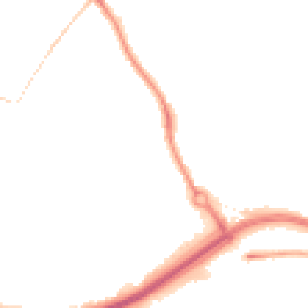 Night-time road noise heatmap for LS13 3BQ
