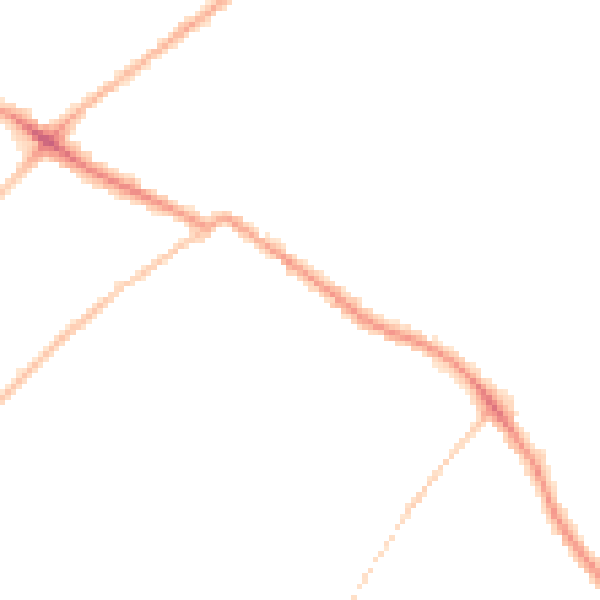 Night-time road noise heatmap for LS13 3JZ