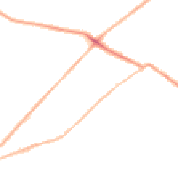 Night-time road noise heatmap for LS13 3LW