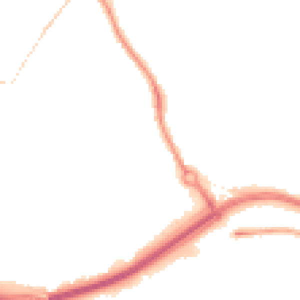 Night-time road noise heatmap for LS13 3ST