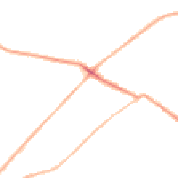 Night-time road noise heatmap for LS13 3SW