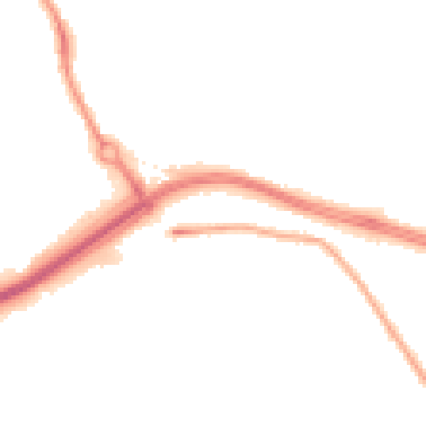 Night-time road noise heatmap for LS13 4AL