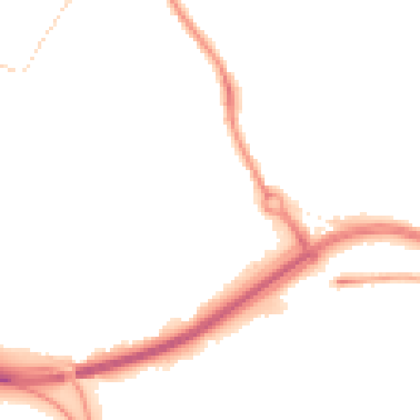 Night-time road noise heatmap for LS13 4BG
