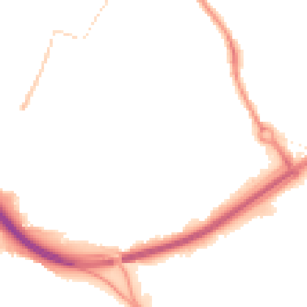 Night-time road noise heatmap for LS13 4BU