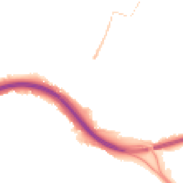 Night-time road noise heatmap for LS13 4EX