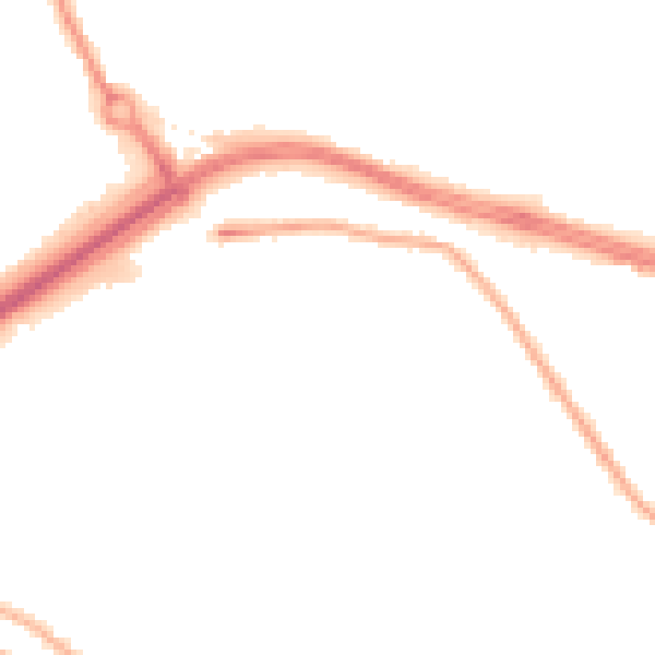 Night-time road noise heatmap for LS13 4JZ