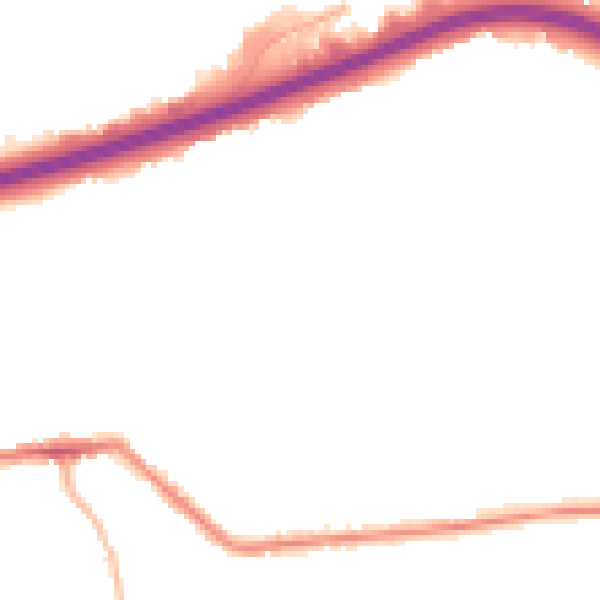 Night-time road noise heatmap for LS13 4PW