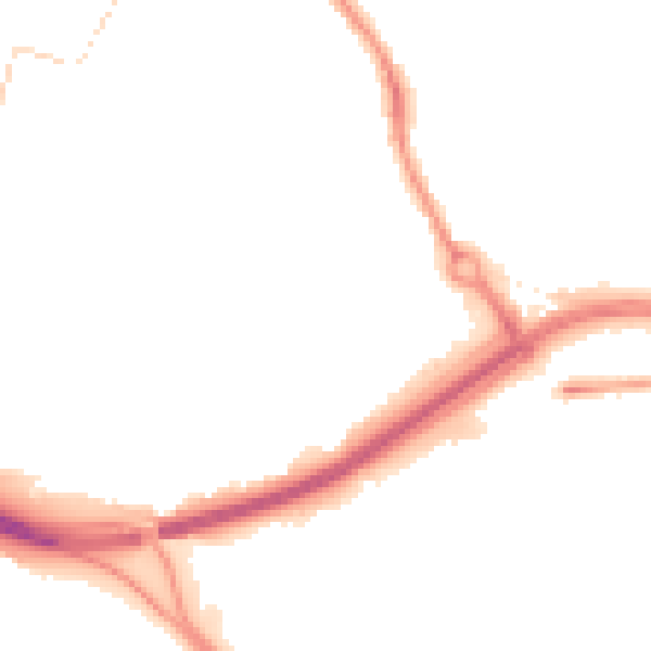 Night-time road noise heatmap for LS13 4RY