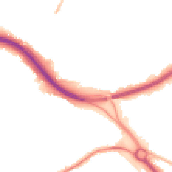 Night-time road noise heatmap for LS13 4UB