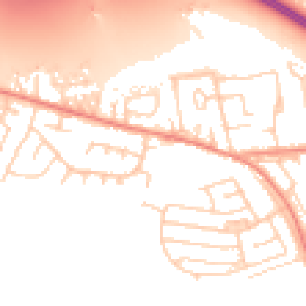 Daytime road noise heatmap for LS26 0AA