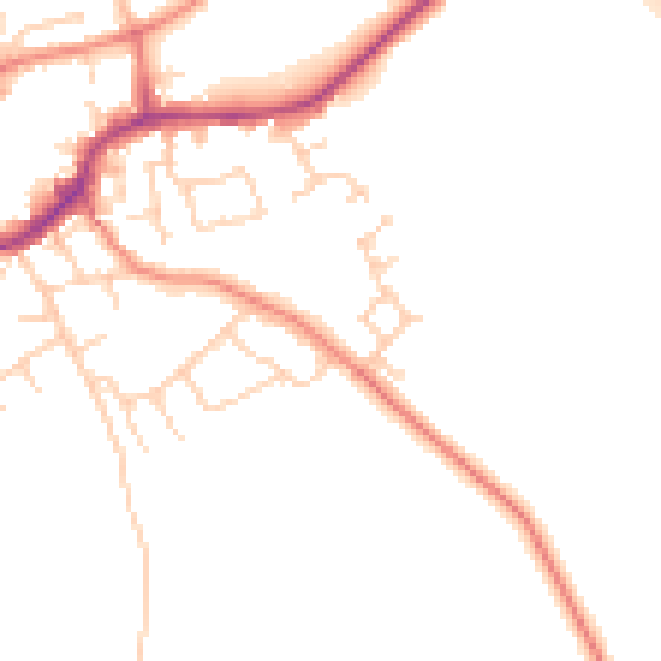 Daytime road noise heatmap for LS26 0FA