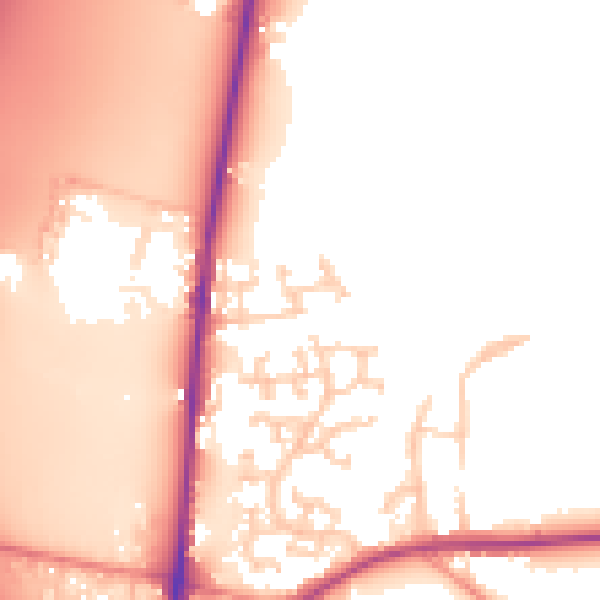 Daytime road noise heatmap for LS26 0GN