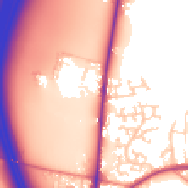 Daytime road noise heatmap for LS26 0SG