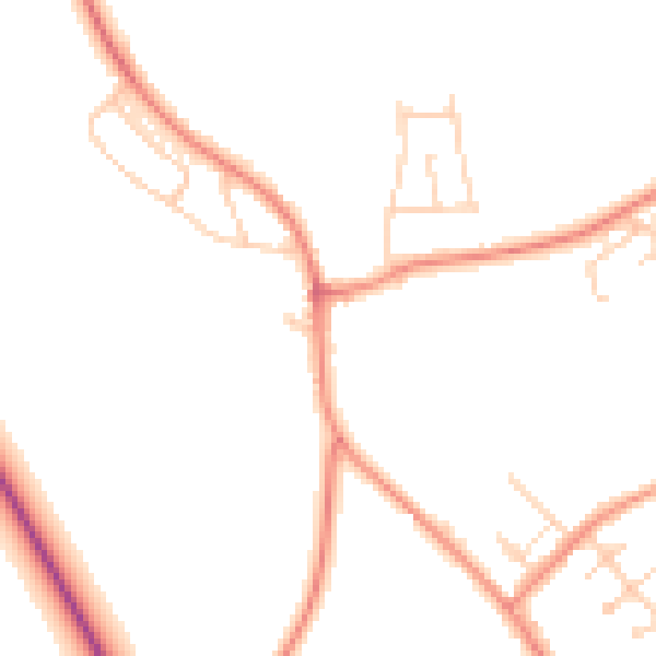 Daytime road noise heatmap for LS26 8AT