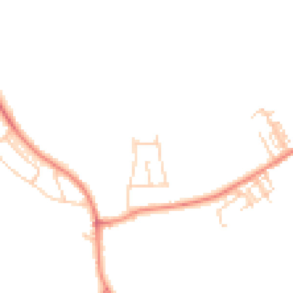 Daytime road noise heatmap for LS26 8BA