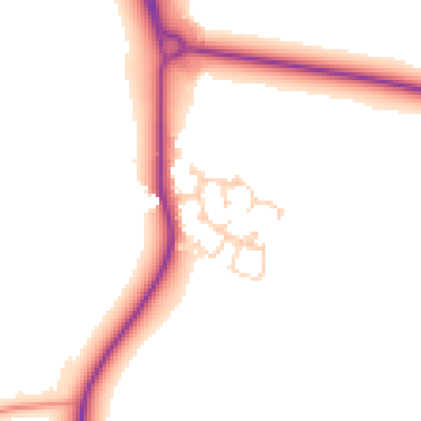 Daytime road noise heatmap for LS26 8EN