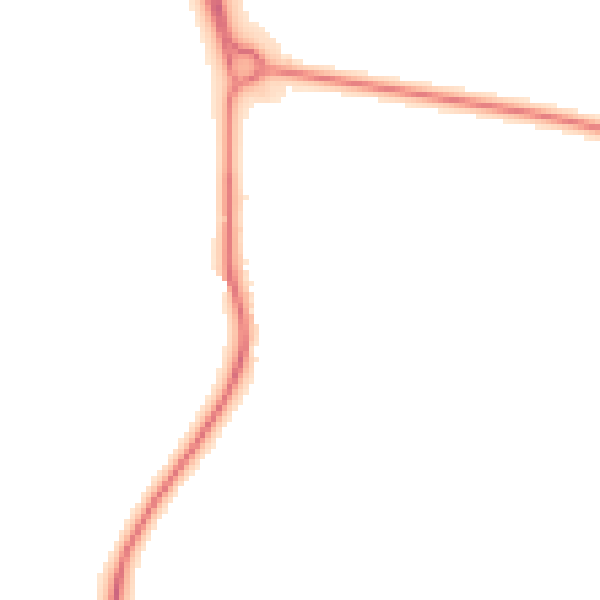 Night-time road noise heatmap for LS26 8EN