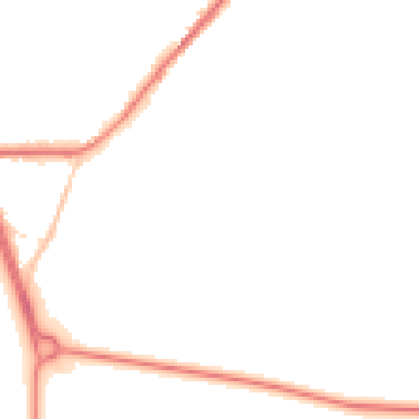 Night-time road noise heatmap for LS26 8FU