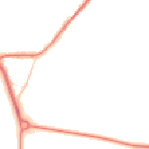 Night-time road noise heatmap for LS26 8FW