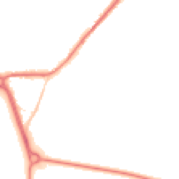 Night-time road noise heatmap for LS26 8FX