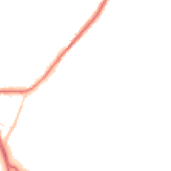 Night-time road noise heatmap for LS26 8HU