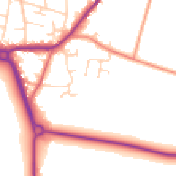 Daytime road noise heatmap for LS26 8HZ