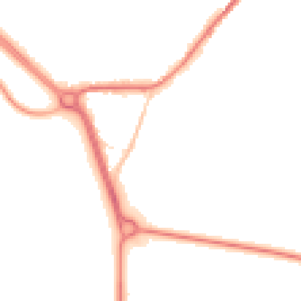 Night-time road noise heatmap for LS26 8JP
