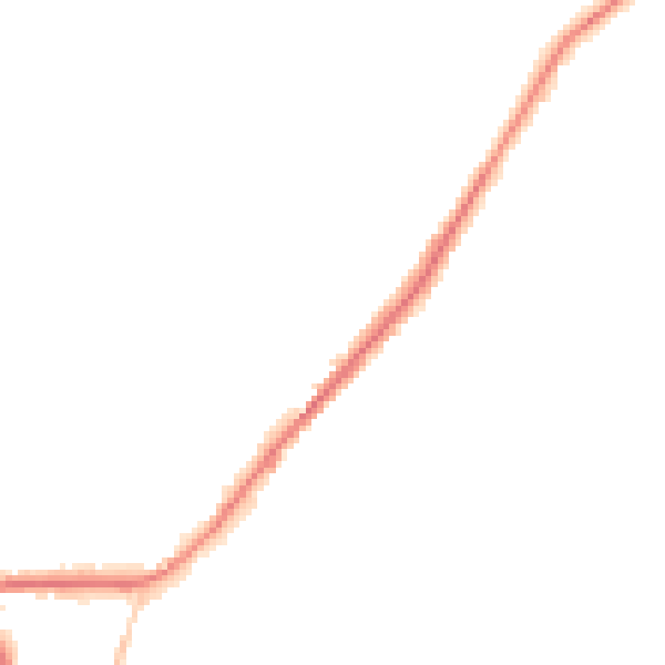 Night-time road noise heatmap for LS26 8LS