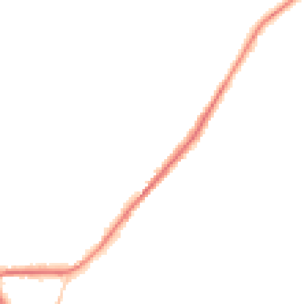 Night-time road noise heatmap for LS26 8LT
