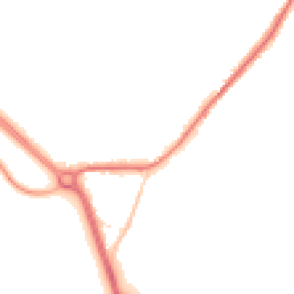 Night-time road noise heatmap for LS26 8NH