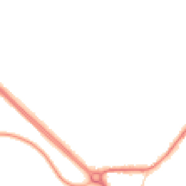 Night-time road noise heatmap for LS26 8NT