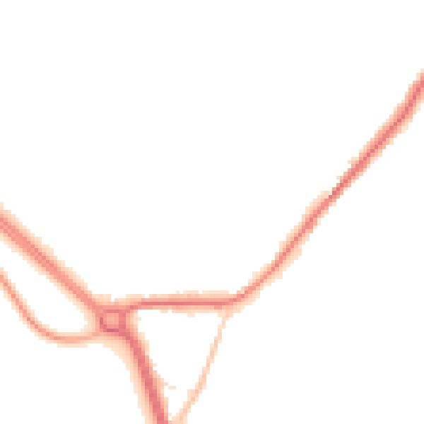 Night-time road noise heatmap for LS26 8TB