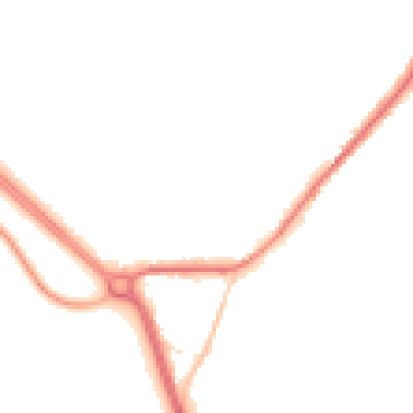 Night-time road noise heatmap for LS26 8TH