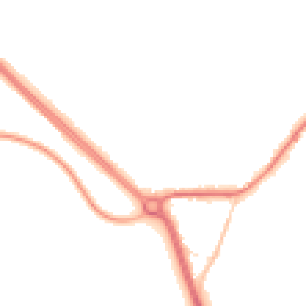 Night-time road noise heatmap for LS26 8TW