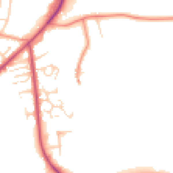 Daytime road noise heatmap for LS26 8UP