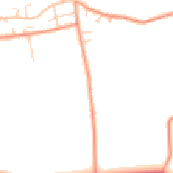 Daytime road noise heatmap for LS26 9AB