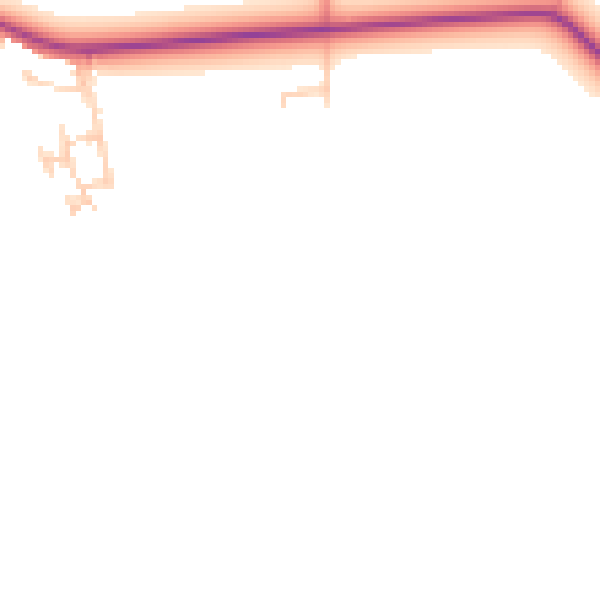 Daytime road noise heatmap for LS26 9AG