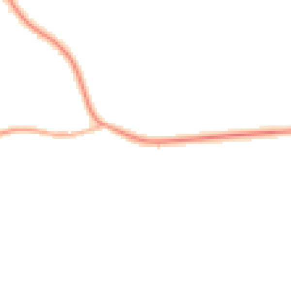 Night-time road noise heatmap for LS26 9BG