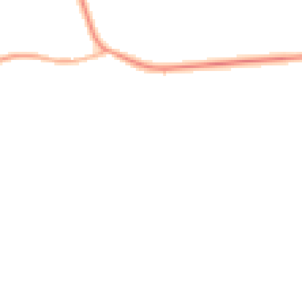 Night-time road noise heatmap for LS26 9BL