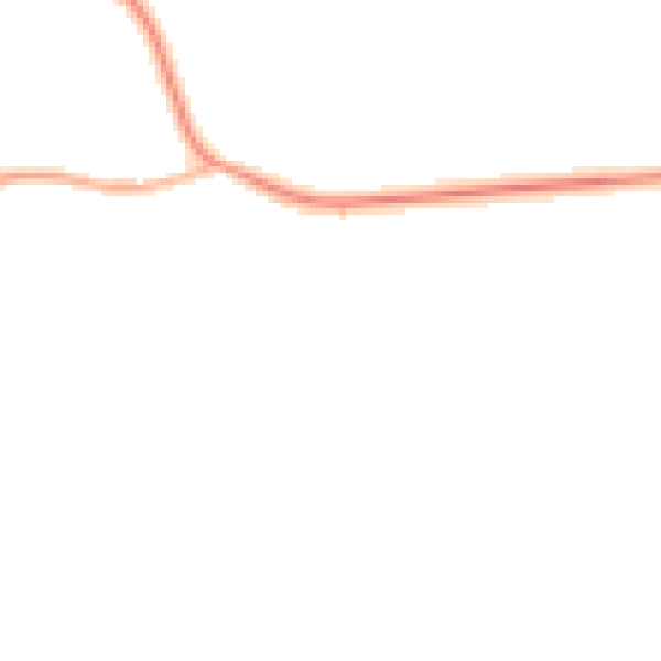 Night-time road noise heatmap for LS26 9BN
