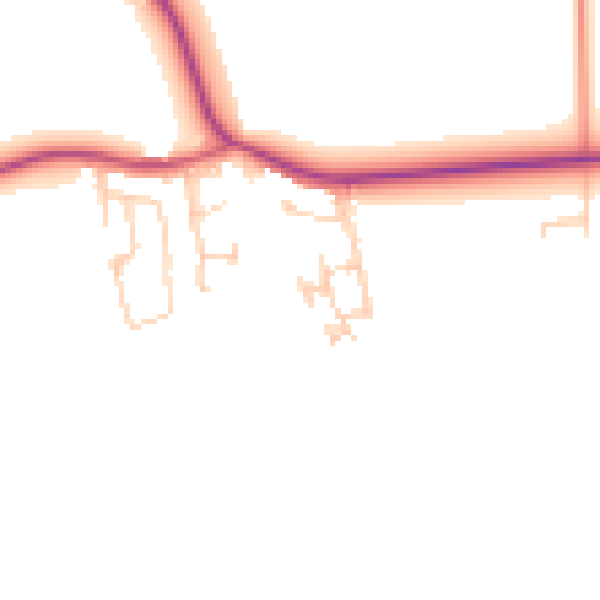 Daytime road noise heatmap for LS26 9BP