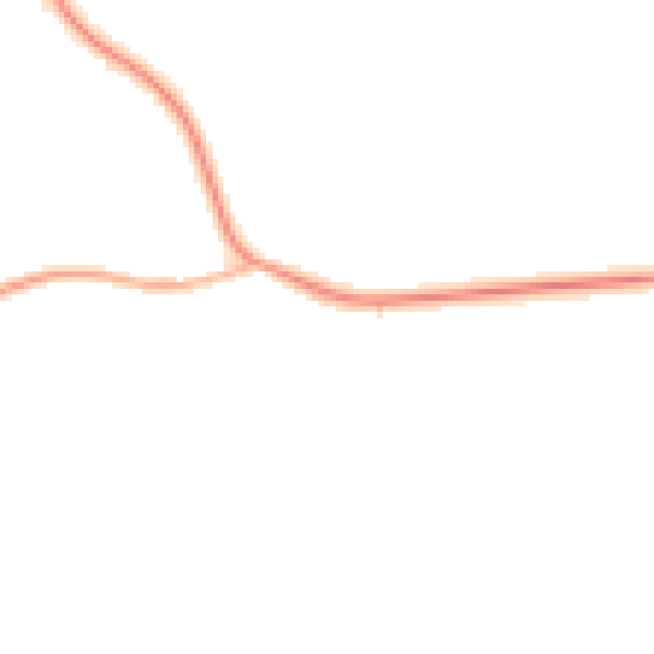 Night-time road noise heatmap for LS26 9BQ