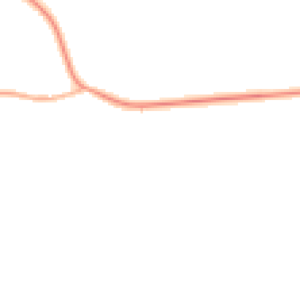 Night-time road noise heatmap for LS26 9BS