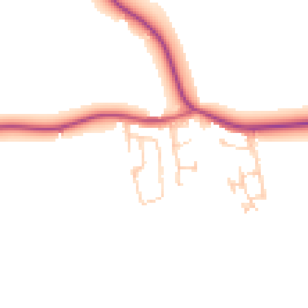 Daytime road noise heatmap for LS26 9BZ