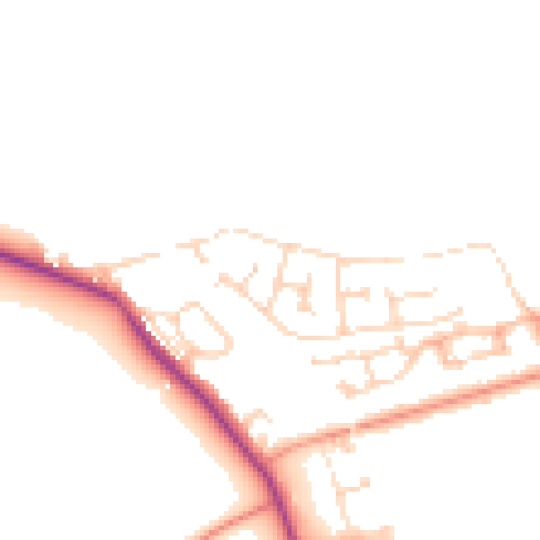 Daytime road noise heatmap for LS26 9FG