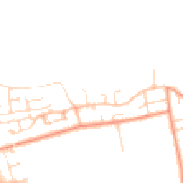 Daytime road noise heatmap for LS26 9FS