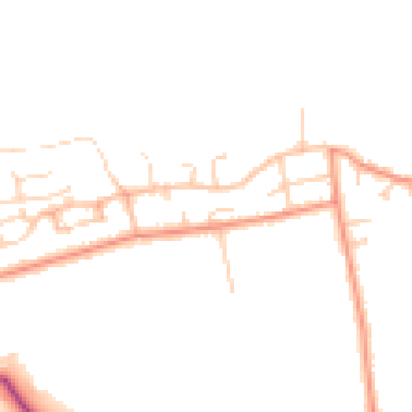 Daytime road noise heatmap for LS26 9HR