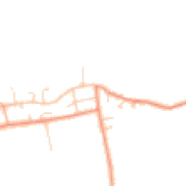 Daytime road noise heatmap for LS26 9JS