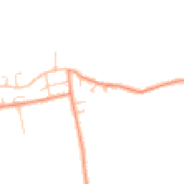 Daytime road noise heatmap for LS26 9JY