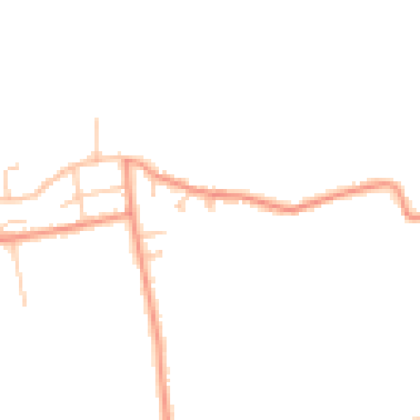 Daytime road noise heatmap for LS26 9JZ